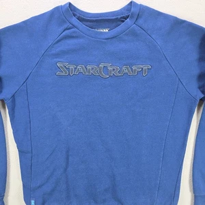 Blizzard StarCraft Sweatshirt Men's Medium Blue Pullover Game Merch PC Gaming - Picture 1 of 11