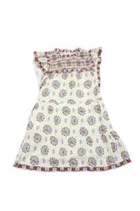 Sea New York Girls Elizabeth Embroider Flutter Sleeve Dress Beige Size 12 - Picture 1 of 4