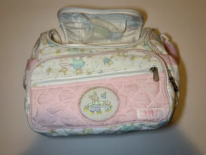 Vintage Wickeltasche Baby Connections Pastell Mädchen Rosa mit Wickelunterlage 80’s 90’s - Bild 1 von 20
