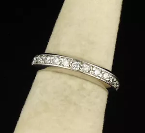 ANELLO FASCIA ETERNITÀ DIAMANTE SOLIDO ZALES TAGLIO ROTONDO NATURALE 3/4ctw 4,0 mm diamante - Foto 1 di 7