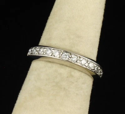 ANILLO BANDA ETERNIDAD ZALES CORTE REDONDO NATURAL 3/4ctw diamante platino sólido 4,0 mm Foto 1 de 4