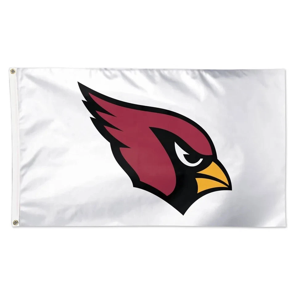 Bandera blanca de los fanáticos del fútbol americano de los Arizona Cardinals de 3x5 pies - Banner de regalo ideal de la NFL Foto 1 de 1