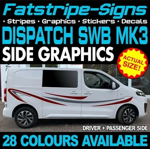 passend für Citroen Dispatch MK3 SWB L1 Grafik Aufkleber Streifen Decals Camper Van - Bild 1 von 2