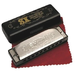 SX HARMONICA BLUES - FOLK HARP KEY OF B 10 HOLE DIATONIC IN CASE - Picture 1 of 1