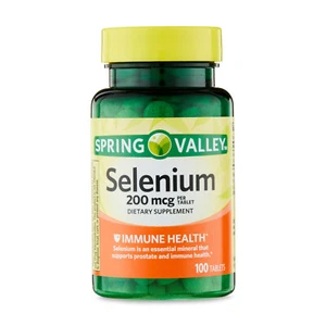 Spring Valley Selenium Immune Health Supplement, 200 mcg, 100 Tablets - Picture 1 of 8