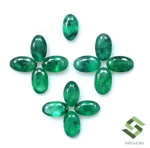 5x3 mm Natural Emerald Oval Cut Lot 13 Pcs 2.50 CTS Untreated Loose Gemstones - Picture 1 of 7