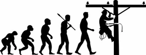 Lineman Electrician Caveman Power Pole Car Truck Window Vinyl Decal Sticker - Foto 1 di 1