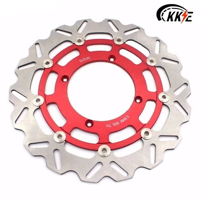 KKE Front 320MM Floating Red Rotor Brake Disc Fit Suzuki RMZ250 RMZ450 2005-2024 — 第 1/4 张图片