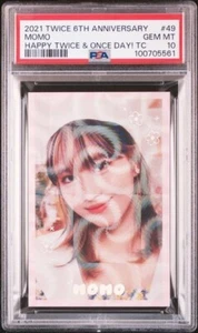 2021 TWICE 6th Anniversary HAPPY TWICE & ONCE DAY! #49 MOMO PSA 10 - Picture 1 of 2