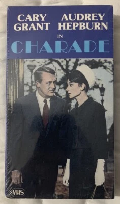 Charade 1963 Movie Audry Hepburn Cary Grant Good Time Video 1985 VHS New Sealed - Image 1 of 4