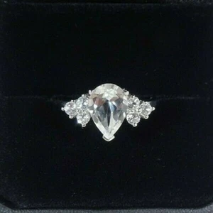 2.77 ct Natural White Topaz Sterling Silver Cocktail Ring- US (9 1/4) AU (S 1/4) - Picture 1 of 12