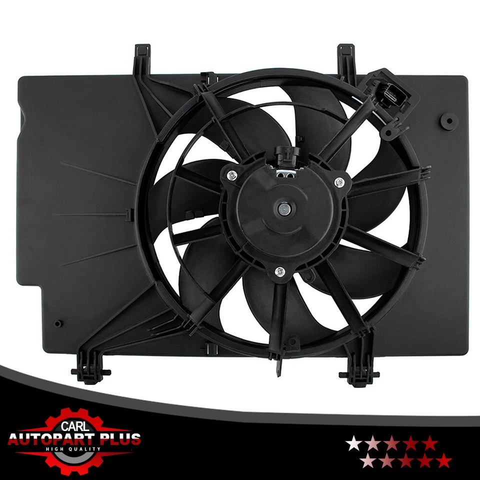 Conjunto de ventilador de refrigeración del radiador para Ford Fiesta 2011 2012 2013 2014 2015-2017 Foto 1 de 4