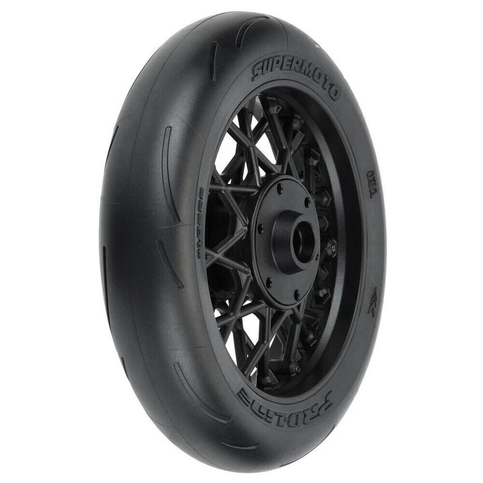Pro-Line 1/4 Supermoto Tire Front MTD Black Wheel: PM-MX - [PRO1022210] - Image 1 of 1
