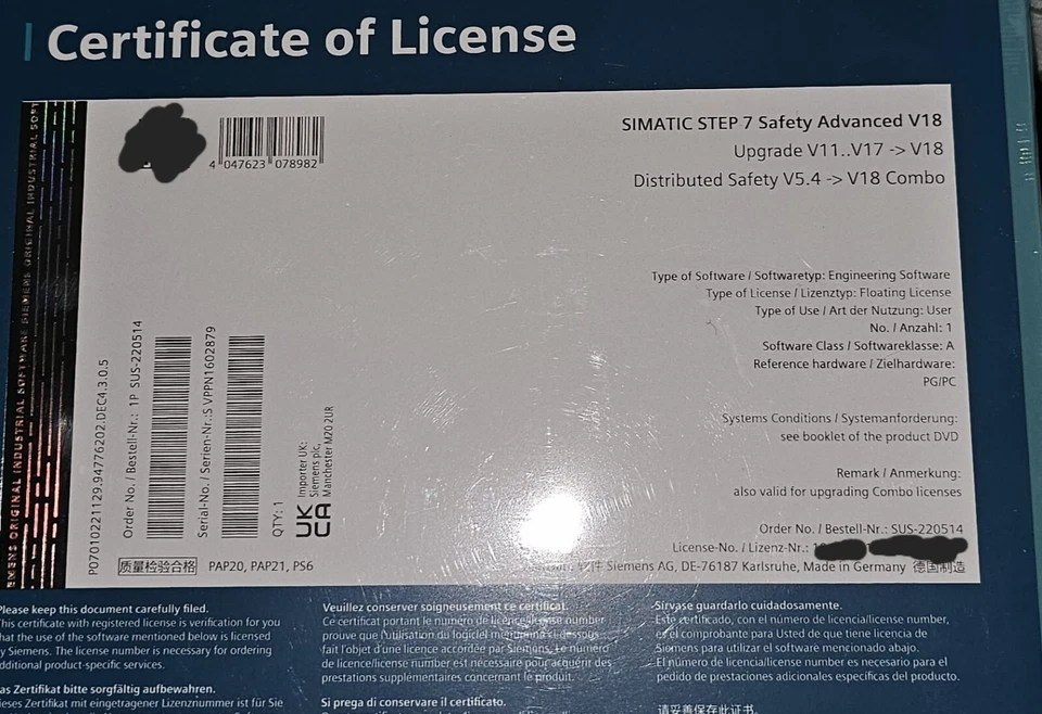 Simatic STEP 7 Safety Advanced V19 - Bild 1 von 1