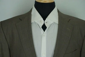 Ermenegildo Zegna Marrón Claro Tejido Patrón 100% Lana Deporte Abrigo Talla 44R - Imagen 1 de 8