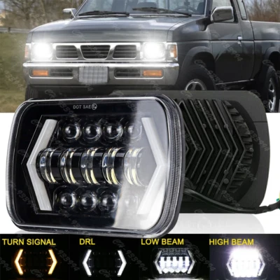 Faros LED haz sellado alto/bajo 7x6" para camioneta Nissan 1995-1996 1997 carrocería rígida Foto 1 de 4
