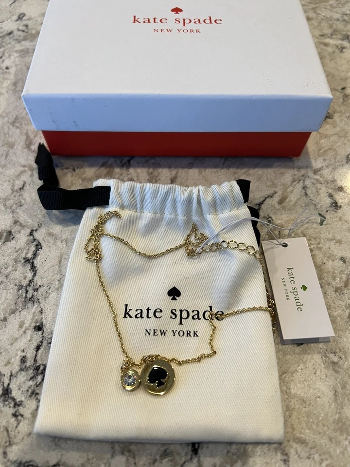 Kate Spade Spot The Spade Rose Gold Tone Necklace T43417