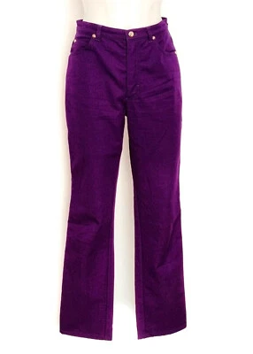Escada Purple Jeans Stretch Twill Fabric Slim Straight Leg Pants Sz XS Designer  - Image 1 of 4