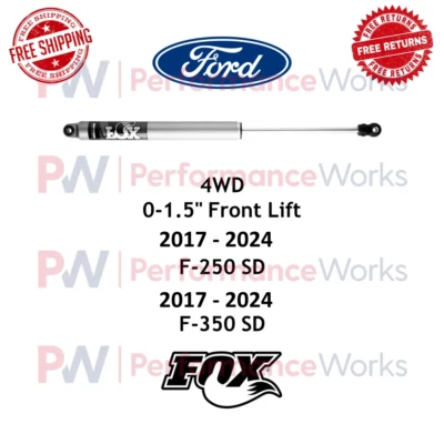 Fox 2.0 IFP Shock Front For 2017-2024 Ford F-250 / F-350 SD 4WD w/ 0-1.5" Lift - Изображение 1 из 4