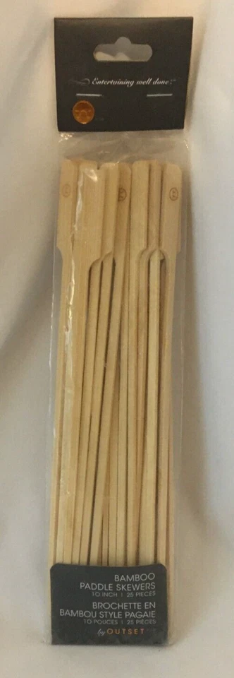 Pinchos de paleta de bambú ~ 10 pulgadas ~ 25 piezas ~ Entretenido bien hecho Foto 1 de 2