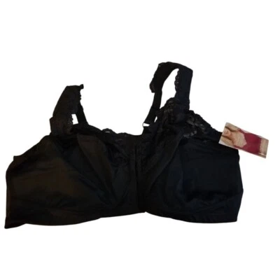 NWT The Gel Strap Full Figure Black Lace No Wire, Front Closure Bra Sz 50DD - Image 1 of 4