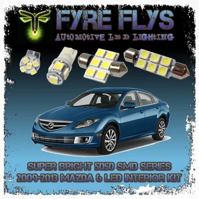 White LED interior lights package kit for 2009-2013 Mazda6 7 pcs 5050 series SMD - Image 1 of 4
