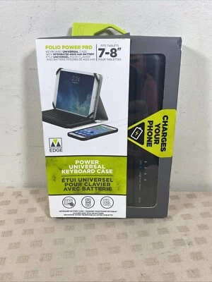 M-Edge Folio Power Pro Universal Keyboard Case Fits Tablets 7"-8" - Image 1 of 2