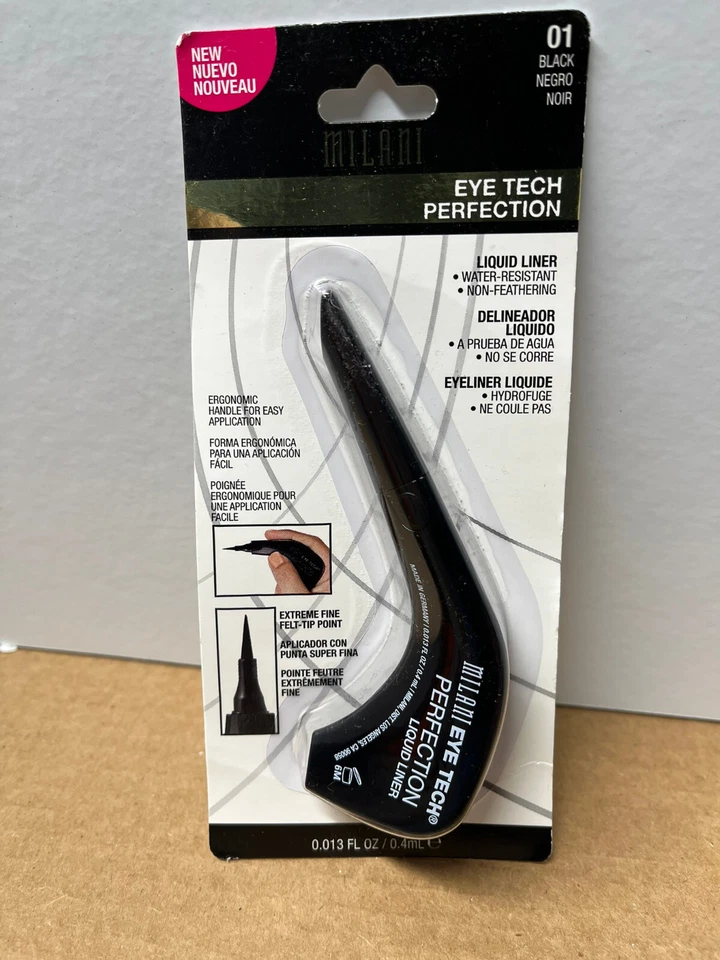 MILANI Eye Tech Perfection Liquid Eye Liner # 01 Black  NEW - Image 1 of 1
