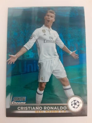 2022-23 Topps Stadium Club Chrome Cristiano Ronaldo  Blue Prism - Image 1 of 2