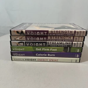 6 Lot Karen Voight Workout DVDs Strength Streamline Get Firm Calorie Burn Energy - Picture 1 of 22