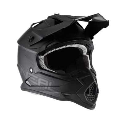 O`Neal Crosshelm Endurohelm 2 Series SRS  V.23 solid matt schwarz Gr. L 59-60 cm - Bild 1 von 4