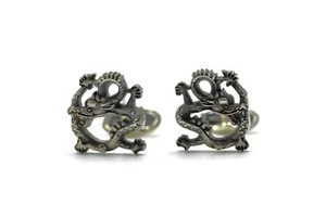 Boutons de manchette Montblanc la légende du zodiaque / dragon / argent 925 / 128338 - Photo 1/7