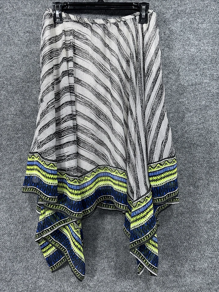 CATO Skirt Women's Size Small Midi Casual Shark Bite Hem Lined Flare Chiffon - Image 1 of 4