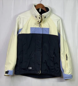 Blue White Black Ski Jacket Coat Softshell and Fleece Liner Size MED CB Sports - Picture 1 of 11