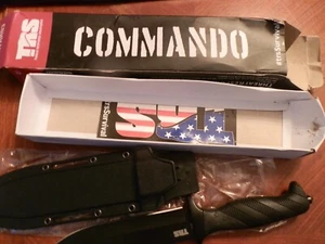 TRS Threat Response Solutions Commando Field 7" Knife/Sheath  NOS Box Has Wear - Picture 1 of 4