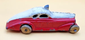 Vintage 1940er Barclay 4" Radio Polizeiauto rot & weiß. Alles Original - Bild 1 von 6