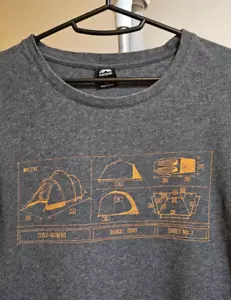 MACPAC Women's Tshirt Camping Tent Print size XL 100% Organic Cotton - Picture 1 of 5
