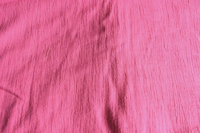 BUBBLE GUM PINK  CRINKLE COTTON BLEND  SEMI SHEER  FABRIC  35x47 INCHES - Image 1 of 2