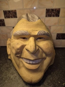 George W. Bush Mask Soft Vinyl Vintage Cesar 1999 Halloween Costume  Has Flaw - Picture 1 of 7