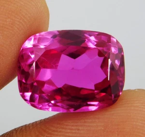 Natürlicher makelloser burmesischer rosa Rubin im Kissenschliff 14,65 kt zertifizierter Edelstein - Bild 1 von 8