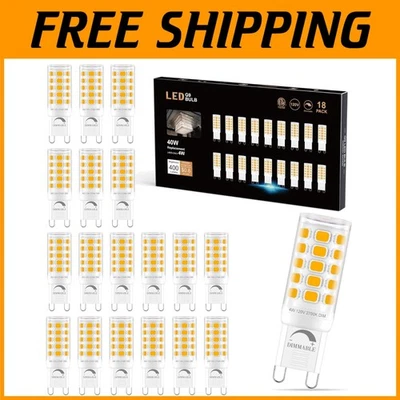 G9 LED Bulbs 18 Pack - Dimmable 2700K Soft Warm White for Elegant Lighting - Image 1 of 4
