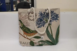 Carpet Tote Bags with Rope handles interier zipped pocket - Picture 1 of 5