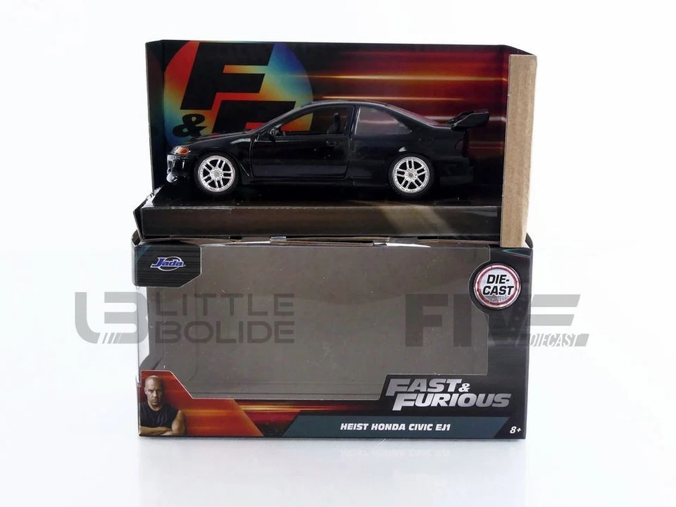 JADA TOYS 1/32 - HONDA CIVIC (F1) FAST AND FURIOUS - 1993 34419BK - Photo 1/1