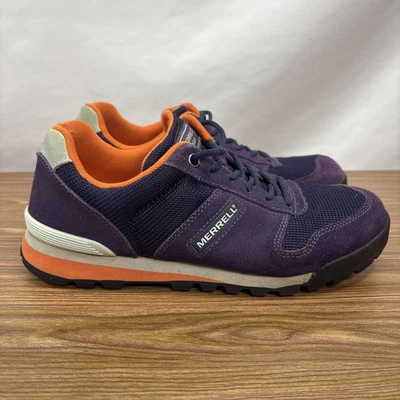 Merrell Womens Solo Origins Hiking Walking Shoes Plum/Orange Lace Up  Sz 8 - Image 1 of 4