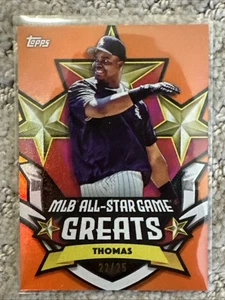 2025 Topps All Star Game Greats ASGG-40 Frank Thomas Orange Parallel #22/25 - Picture 1 of 2