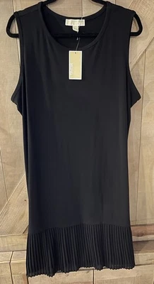 Vestido Michael Kors Pullover Negro Transparente con Volantes Talla 1X Precio de venta sugerido por el fabricante 130 USD NUEVO CON ETIQUETAS💚 Foto 1 de 4