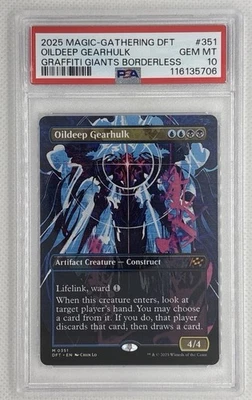 2025 MTG DFT Oildeep Gearhulk #351 Graffiti Giants Borderless PSA 10 Gem Mint - Image 1 of 2