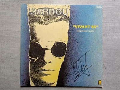 Idée cadeau noel Double LP 33T autographe dedicace Michel Sardou Vivant 83 - Photo 1/3