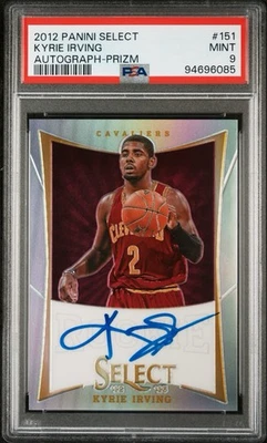 2012 Panini Select Kyrie Irving Silver Prizm Auto /99 Rookie RC PSA 9 - Image 1 of 2