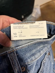 AE Damen Ex-Boyfriend Jeans Größe 10/30 W Komfort Stretchbund - Bild 1 von 3